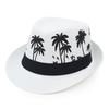 Golexury Summer Sun Straw Hats Men Coconut Tree Women Outdoor Breathable Tropical  Holiday Beach Jazz Top Fedora Hat Panama Cap