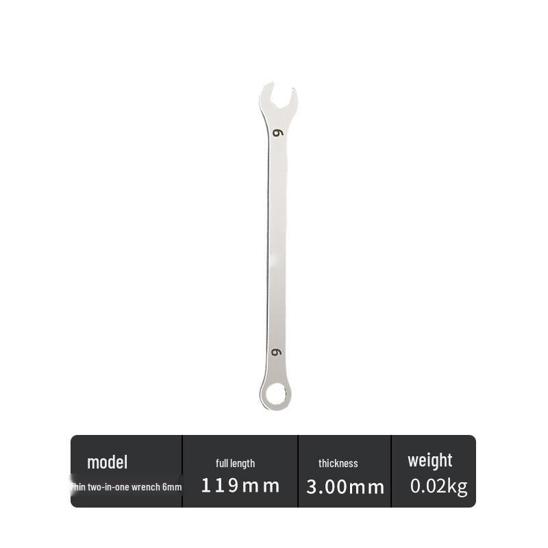 Plum Blossom Double-Headed Open-End Wrench, 10-Inch, Dual-Use