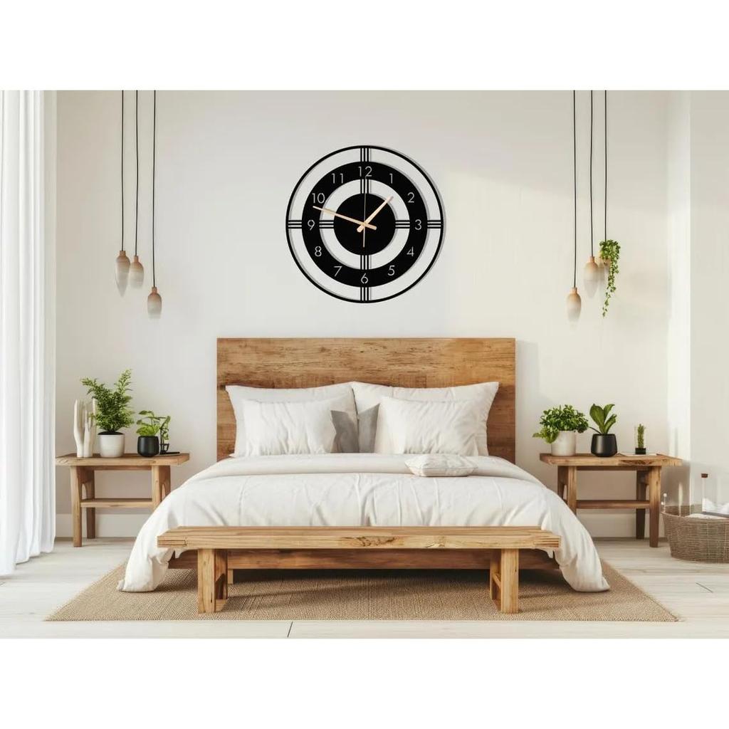 Stílusos Fém Analóg Falióra Nappaliba, Irodába, Konyhába, Otthonra és Előszobába | Antik Díszes Nagy Méretű Modern Falióra Lakberendezéshez (60cm)