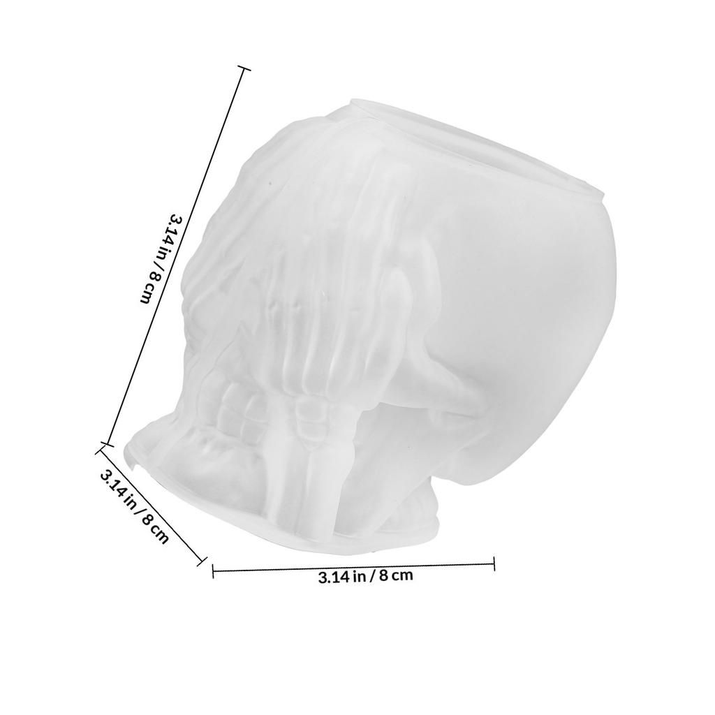 Halloween Skull Shaped Reusable Silicone Mold for DIY Holders Planters Pen Containers Home Decor Crafting Accessories