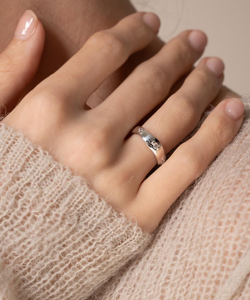 Jnui Organic Wave Ring Silver L