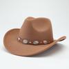 Autumn and winter European, American and western cowboy hats fashion woolen jazz hats men's and women's British fedora hats