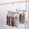 5Pcs Non-slip Clothes Hanger with 8 Clips Stainless Steel Sock Hangers  Closet Storage