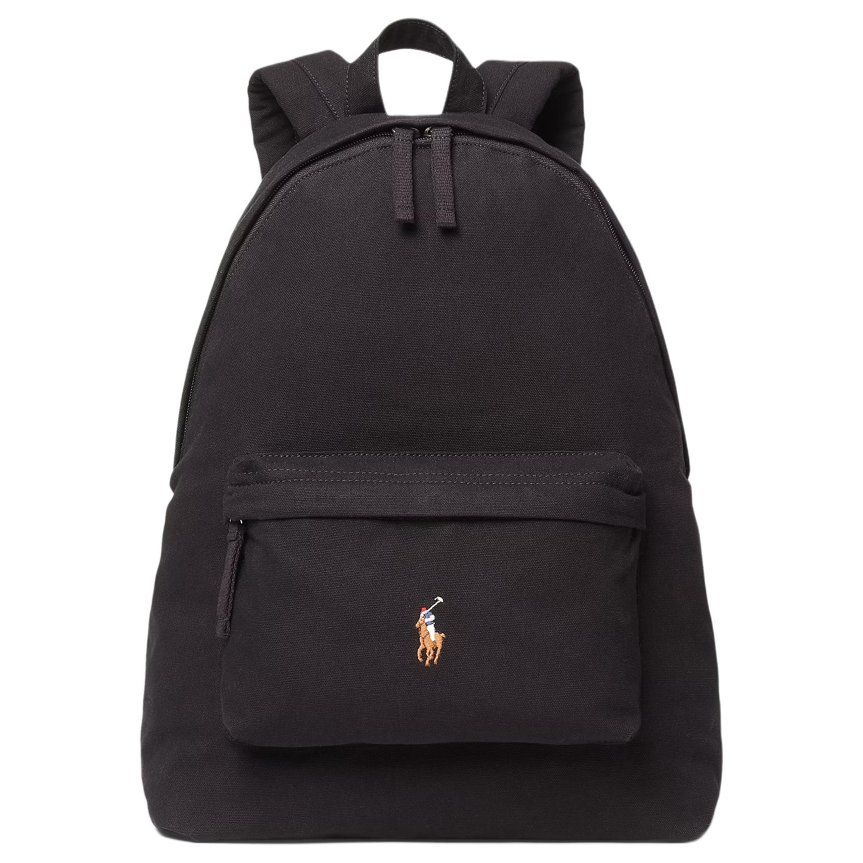 

Polo Ralph Lauren Logo Cotton Backpack Women backpack Black 405967604001 Basic Set (Bag+Dust Bag)