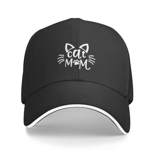 Cat Mom Hats Mama Baseball Cap Denim Adjustable Unisex Hat Cap for Women Snapback Cap Adult Unisex Four Seasons