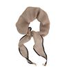 Silk Scarf New Versatile Breathable Fashion Yarn Scarf Scarf Thin Scarf Pearl Pendant Small Shawl Rhombus Silk Scarf Waist