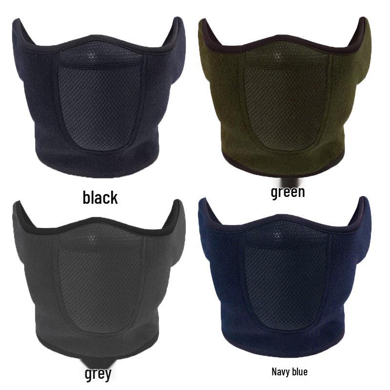 Winter Windproof Fleece Cycling and Ski Mask with Warm Earmuffs