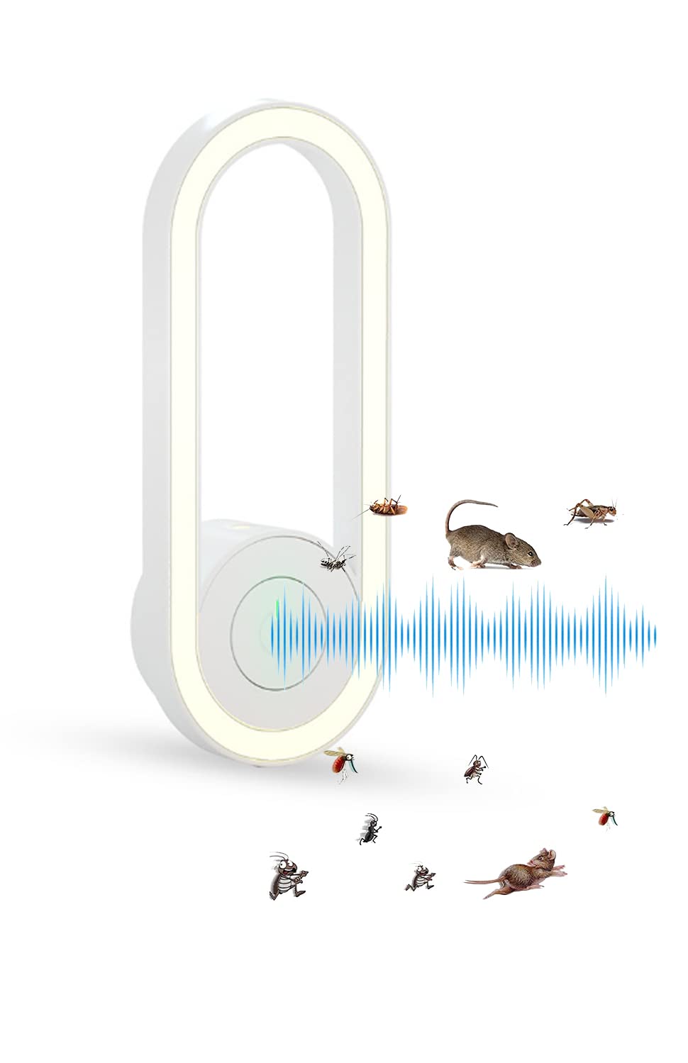 

Ультразвуковое средство для уничтожения вредителей, мышей, комаров, насекомых, комаров, всенаправленное уничтожение вредителей может использоваться круглый год, эффективный диапазон подходит для Безопасно для белый