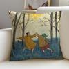 Copricuscino d'Arte P-Sam Toft Set Federe in Lino Naturale, Decorazione All-In-One per Divano, Camera da Letto e Sedia