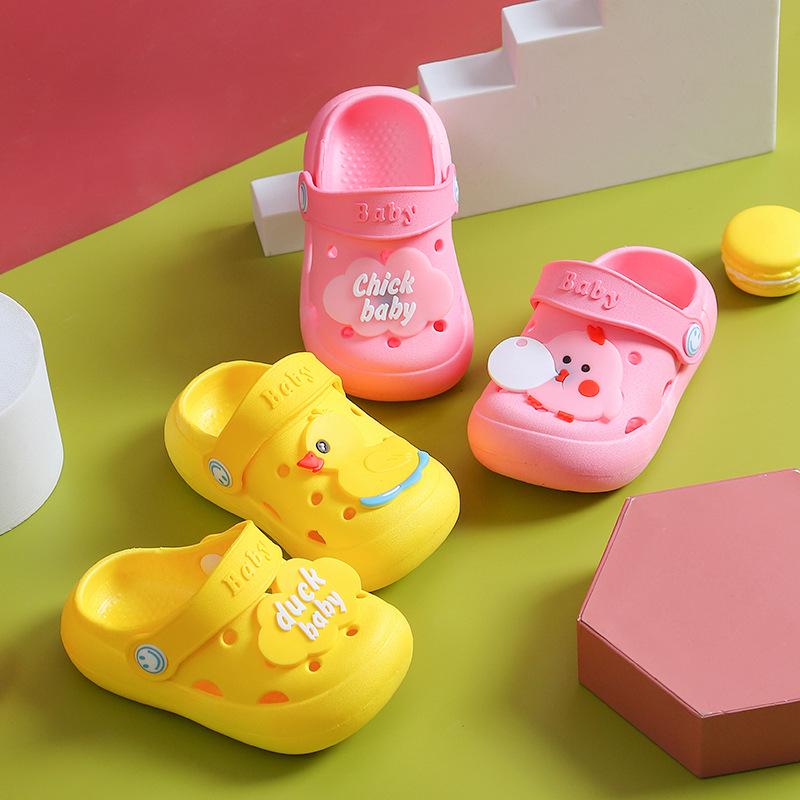 Kids' Non-Slip Summer Slippers: Closed-Toe Soft Sole Shoes for Toddlers, Boys & Girls