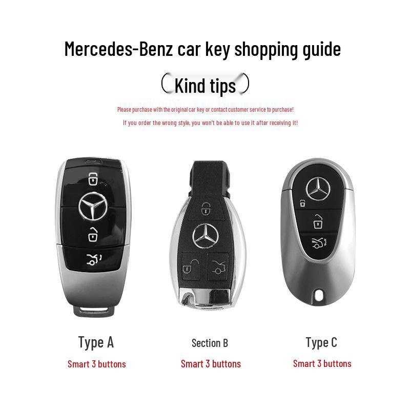 Mercedes Key Cover for C260L, A200L, C200L, E300L, GLC300L, GLC260, GLA200