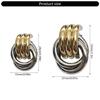 Stylish Knot Dangle Earrings Jewelry Trendy Gold Silver Knot Earrings with Geometric Dangle Design for Fashionistas