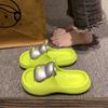 Cute Bear Design Thick Sole Women's Summer Slippers Soft Comfortable Non-slip Flip Flops