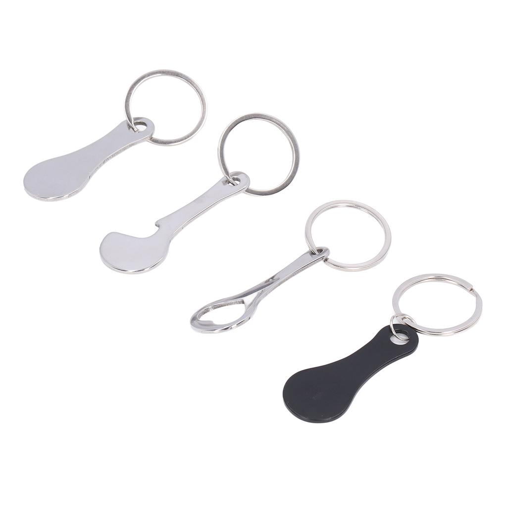 Aluminum Alloy Shopping Trolley Keychain Portable Alternative Shopping Trolley Keyring