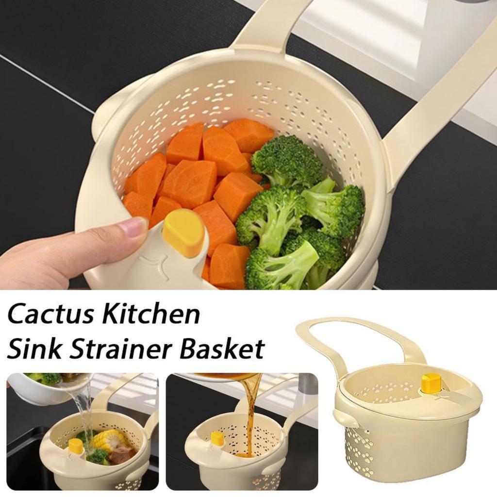 Kitchen Sink Strainer Hanging Basket - Multifunctional Food Waste Collector for with Fine Mesh Filter