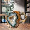 Mineral Faux Crystal Coffee Mug 11 Oz Faux Crystal Mineral Water Cup Unique Design Heat Retention Drinking Mug for Home And Office