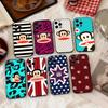 Fashion Logo P-Paul f-Frank Phone Case For iPhone 17, 16,15,14,13,12,11 Plus,Pro Max, Others Soft Black Cover