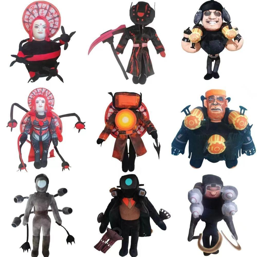 1-8pcs Skibidi Toilet Plush Titans Cameraman TV Man Drill Man Titans Speakerman Drillman Speaker Doll Soft Toy Stuffed Animal