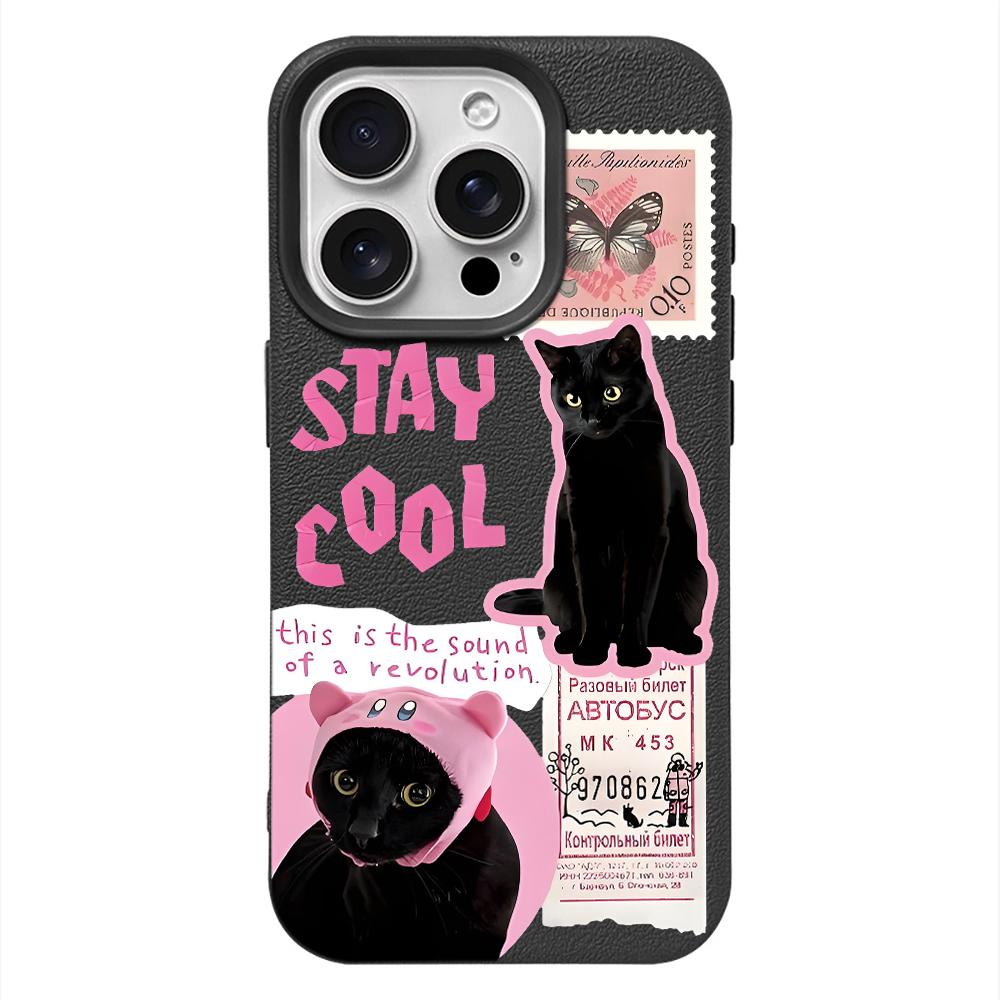 Bowtie Cat  Phone Case For IPhone 17 16 15 Plus 11 13 12 14 Pro Max 16e 17 Air Soft  Silicone Cover Shockproof Cases