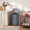 30 L Modern Curved Kitchen Bin - Grey