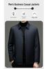 Men's Stylish Single-Breasted Lapel Jacket - Autumn/Winter Business Casual Warm Outerwear for Middle-Aged & Young.