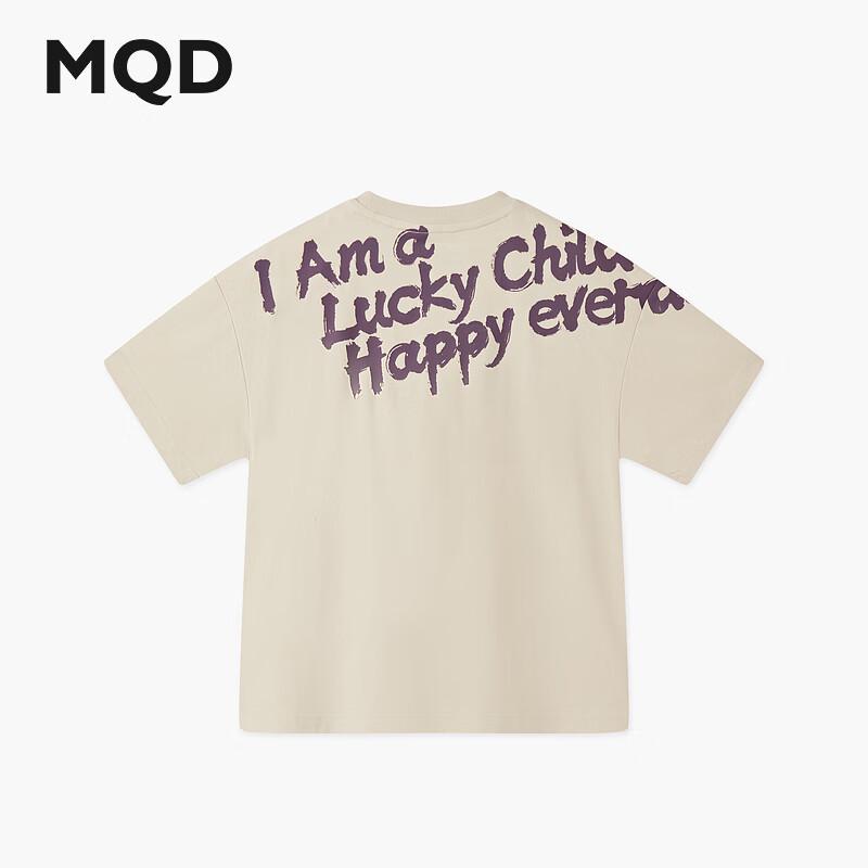 

MQD Boys College Style Letter Print Short Sleeve T-Shirt 130