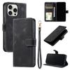 Leather Flip Wallet Case For iPhone 16 Plus 15 14 13 12 11 Pro Max 16E Xs Xr 8 7 Card Stand Book Coque Phone Cover With Lanyard