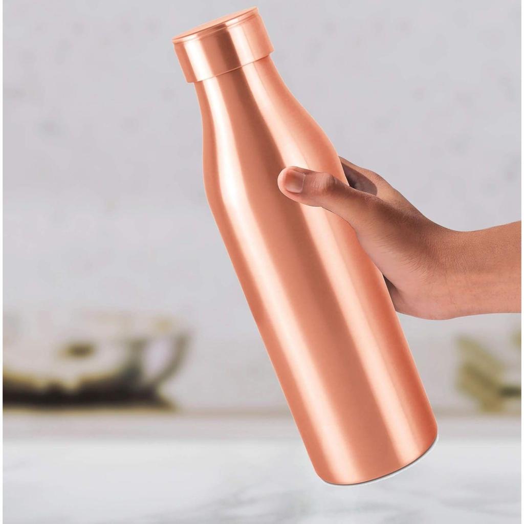 Copper Charge 1000 Water Bottle, Set of 2, 930 ml Each, Copper | 100% Leak Proof | Office | Gym Bottle | Yoga