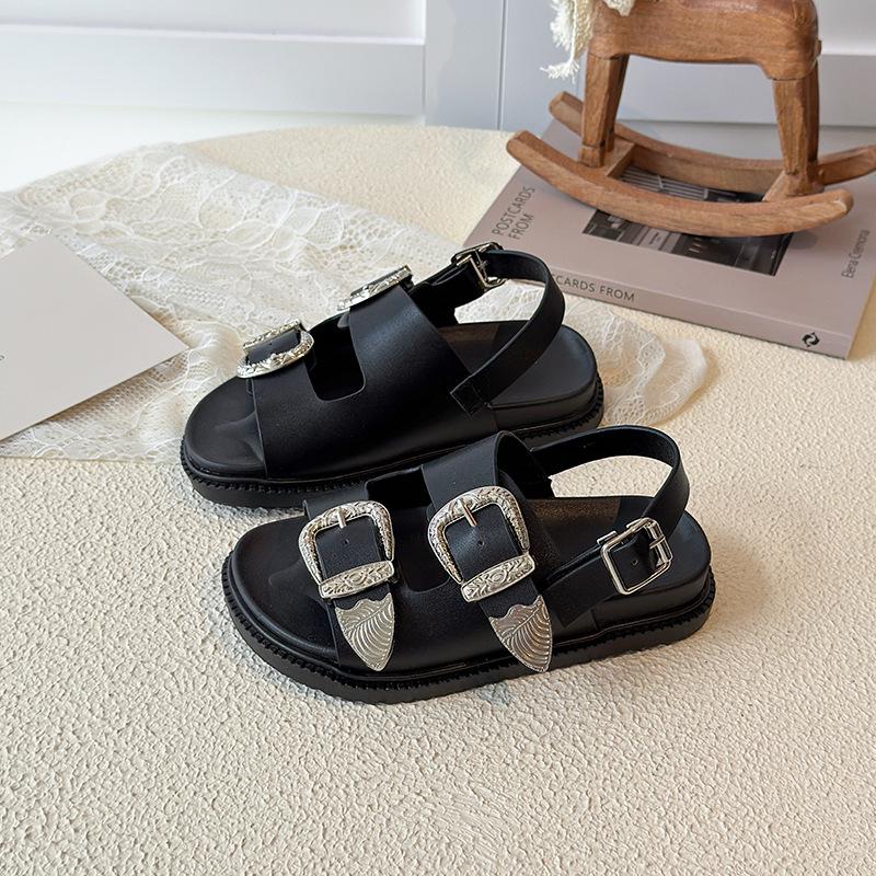 2025 Summer Versatile Girls' Princess Sandals – Soft Sole Student Beach Shoes for Kids