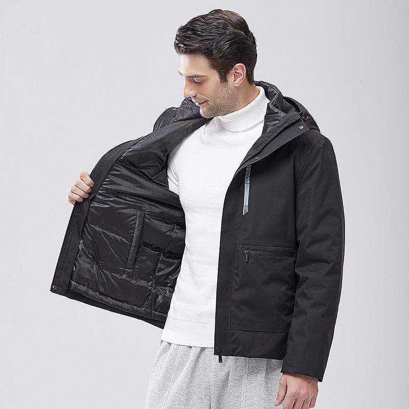 

Новая белая куртка с подкладкой из утиного пуха, комплект из двух предметов, пара, куртка для альпинизма, мужская S