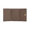 COACH Micro ogo logo snap closure fine calfskin wallet women's dark stone dark stone color