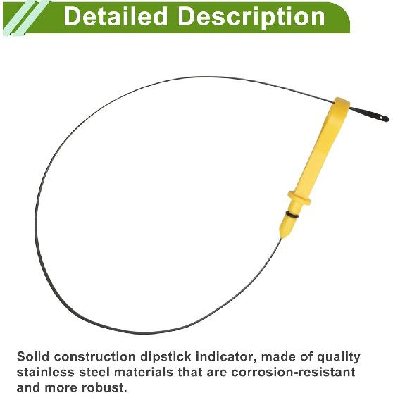 No.1691066J11 Engine Oil Dipstick for Suzuki Grand Vitara 2.7L V6 2006-2008 Yellow Oil Level Dip Stick Double Hole Indicator Plastic Metal 1 Pcs