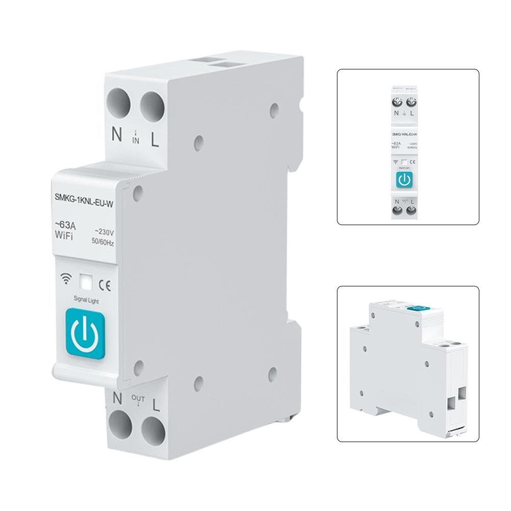 Wyłącznik 10-63A 100-240V AC Wifi 2,4 GHz Din