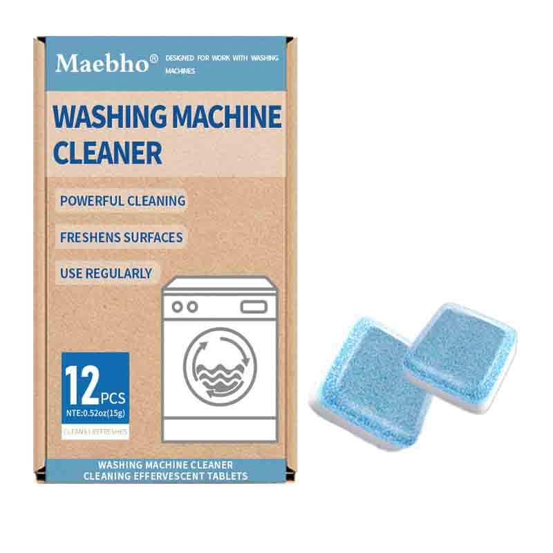 12 Pieces Of Washing Machine Cleaning Tablets Effervescent Tablets To Remove Stains Mild And Non-Irritating Remove Odors