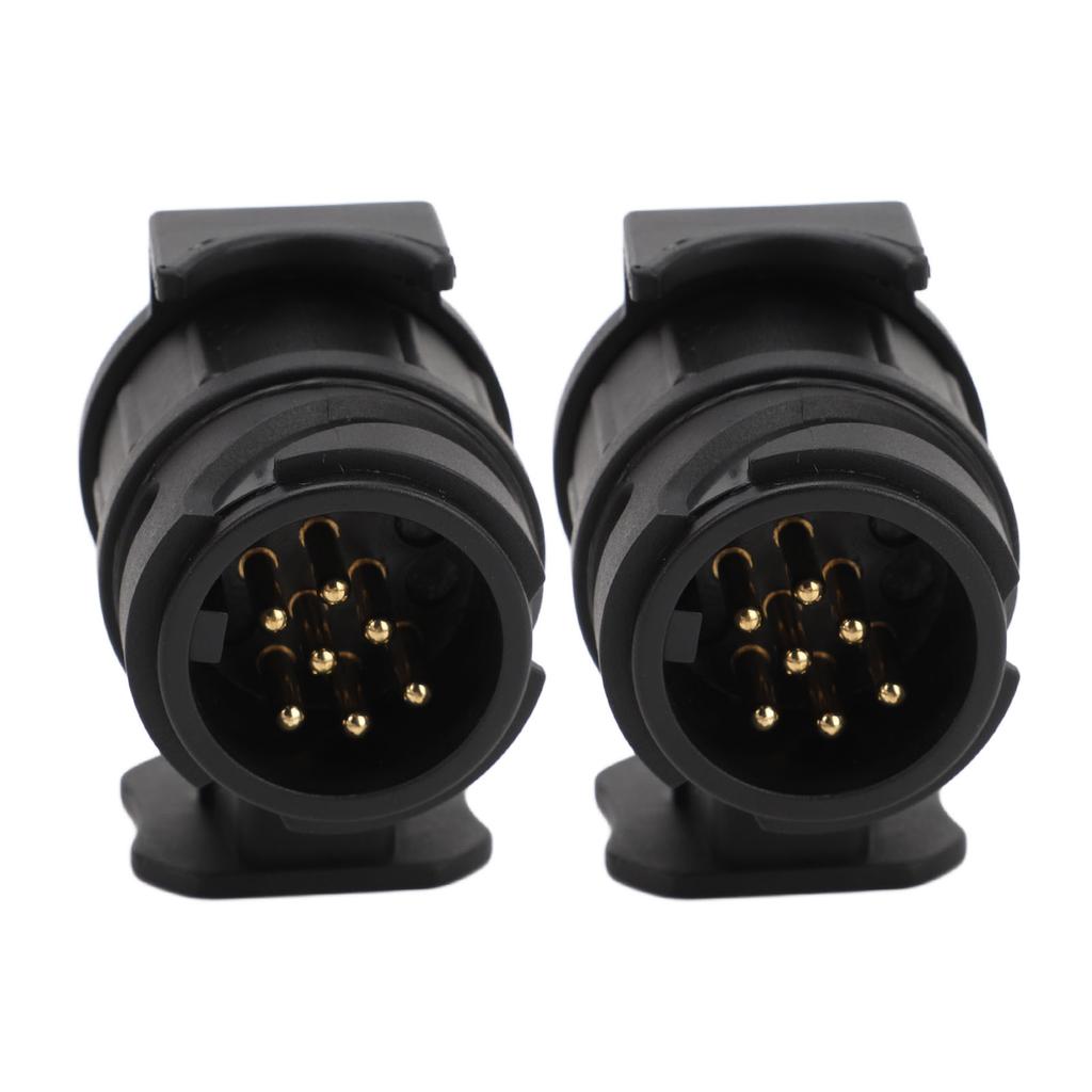 2 PCS 12V 13 To 7 Pin Trailer Adaptor Waterproof Trailer Sockets Converter Hitch Wiring Plug Adapter for Caravan Car