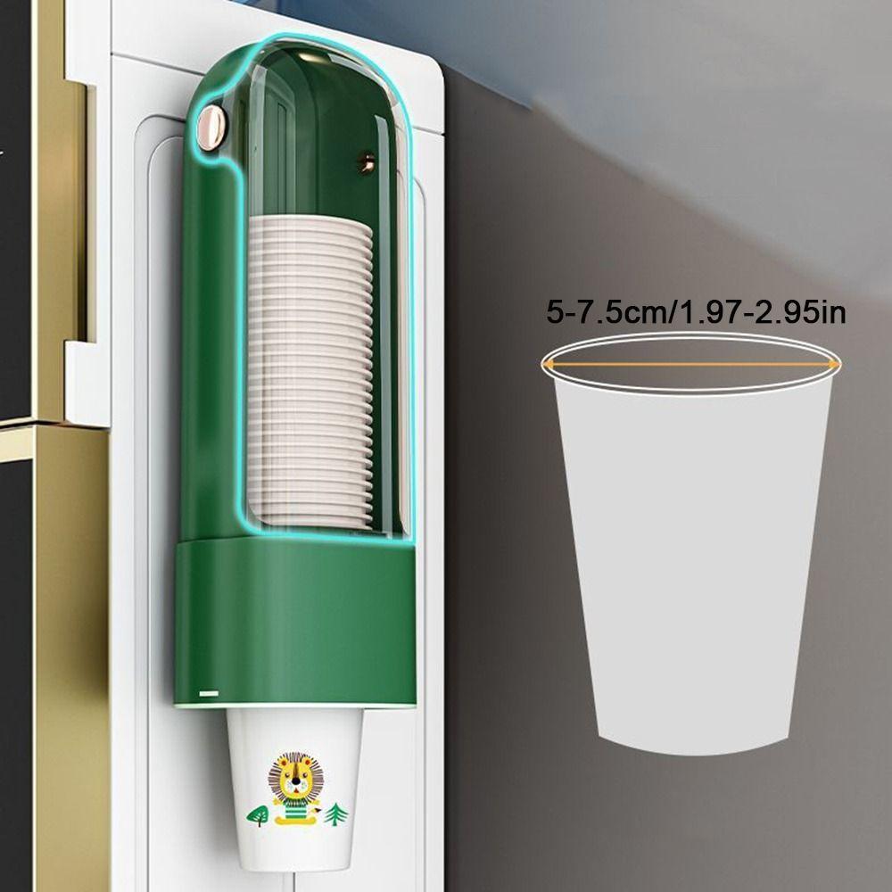 Plastic Visible Cup Extractor Wall Mounted Water Dispenser Disposable Paper Cup Holder Kitchen