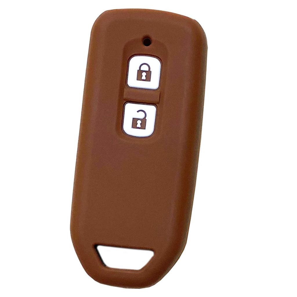 IKT Silicone Cover for Smart Key 2 Buttons Brown/N-WGN/N-VAN/N-ONE/N-BOX/N-BOX Custom/N-Wagon/NVAN/N-One/N-Box Custom/N Box Custom/N Box