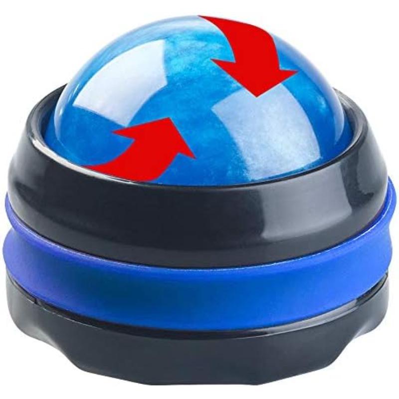 

newgen medicals Массажные мячи: Набор из 2 массажных роликов для всего тела с держателем 360°, синий (Массажный ролик, Массажер для ног, Массажер для ног) Massage Balls