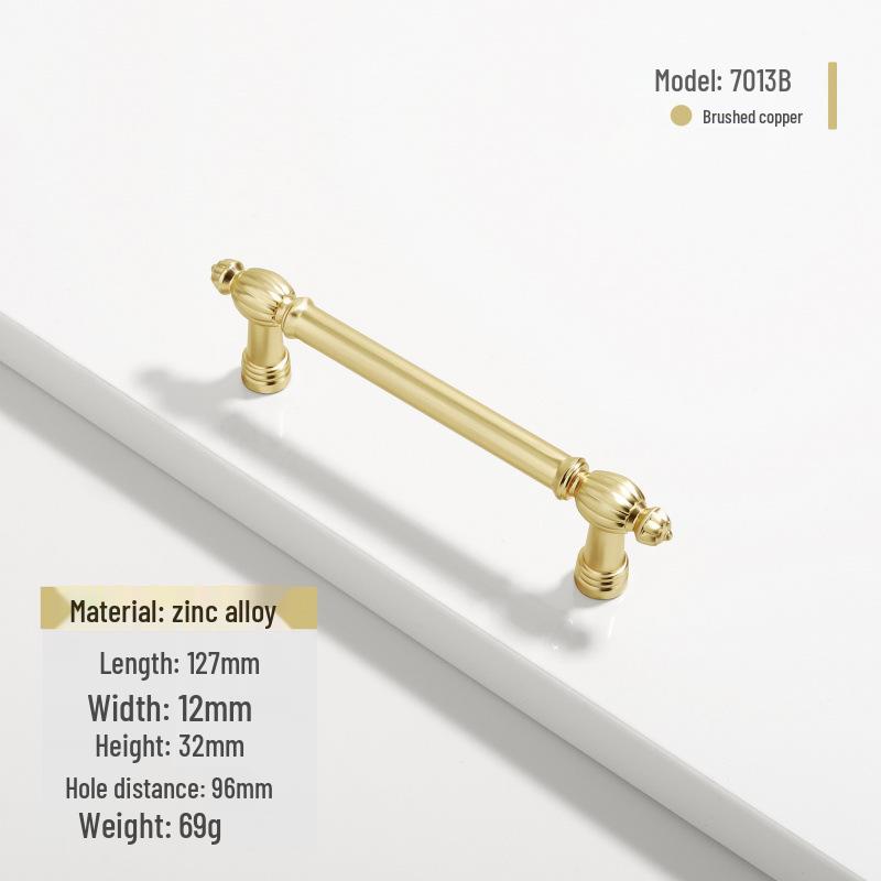 French Modern Gold Zinc Alloy Cabinet Handle