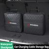 New Energy Car Charging Cable Storage Carry Bag Organizer Box Car Interiors For Eclipse Lancer Outlander Pajero Colt