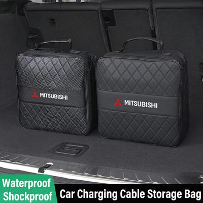 New Energy Car Charging Cable Storage Carry Bag Organizer Box Car Interiors For Eclipse Lancer Outlander Pajero Colt