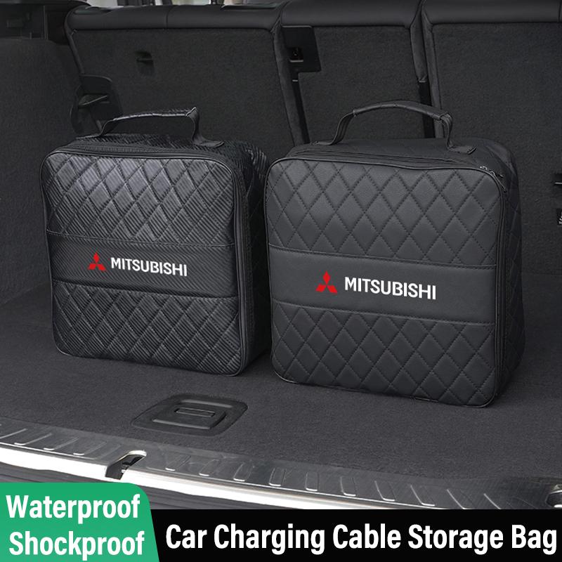 Neue Energie Auto Ladekabel Aufbewahrung Tragetasche Organizer Box Auto Innenraum Für Mitsubishi Eclipse Lancer Outlander Pajero Colt