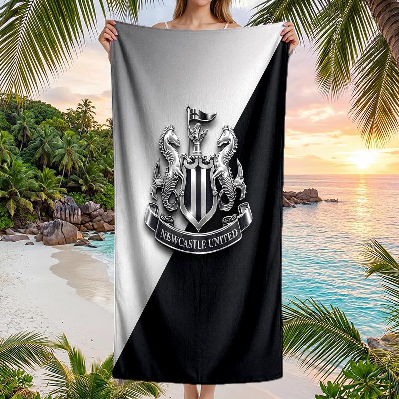 Asciugamano da Spiaggia Calcio Newcastle United Morbido Microfibra Asciugamano Estivo Asciugatura Rapida Assorbente per Spiaggia Piscina Viaggio