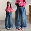 Mädchen Jeans Herbst 2026 Weites Bein Gerade geschnitten - Mittel/Groß Slim Fit Kinderhosen