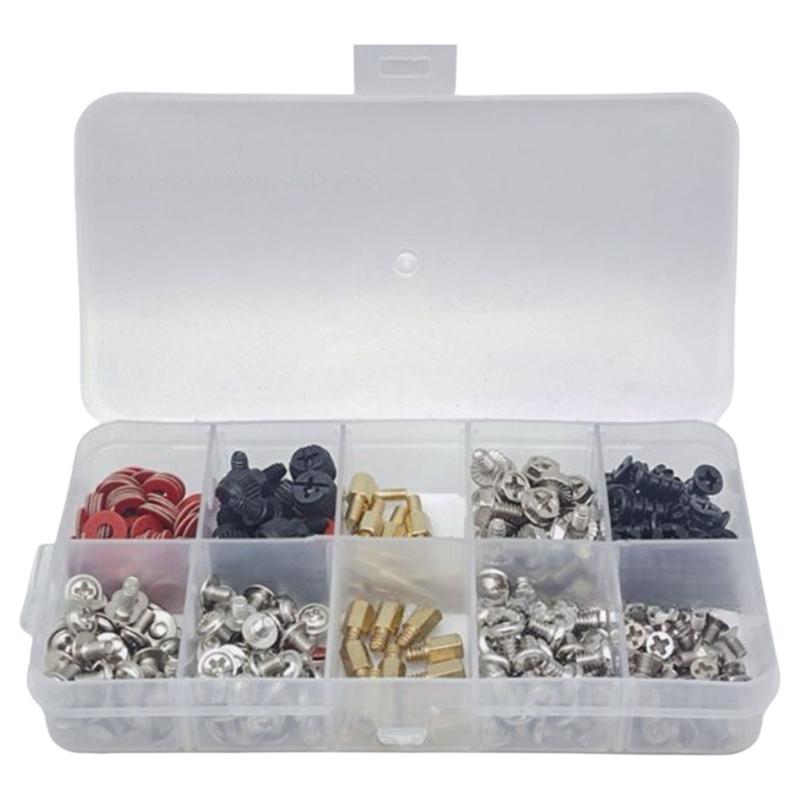 

Comprehensive 380pcs PC Case Screw Set Multifunction Screw Collection Fastening Solution for Fan SSD & ROM Assembly 1