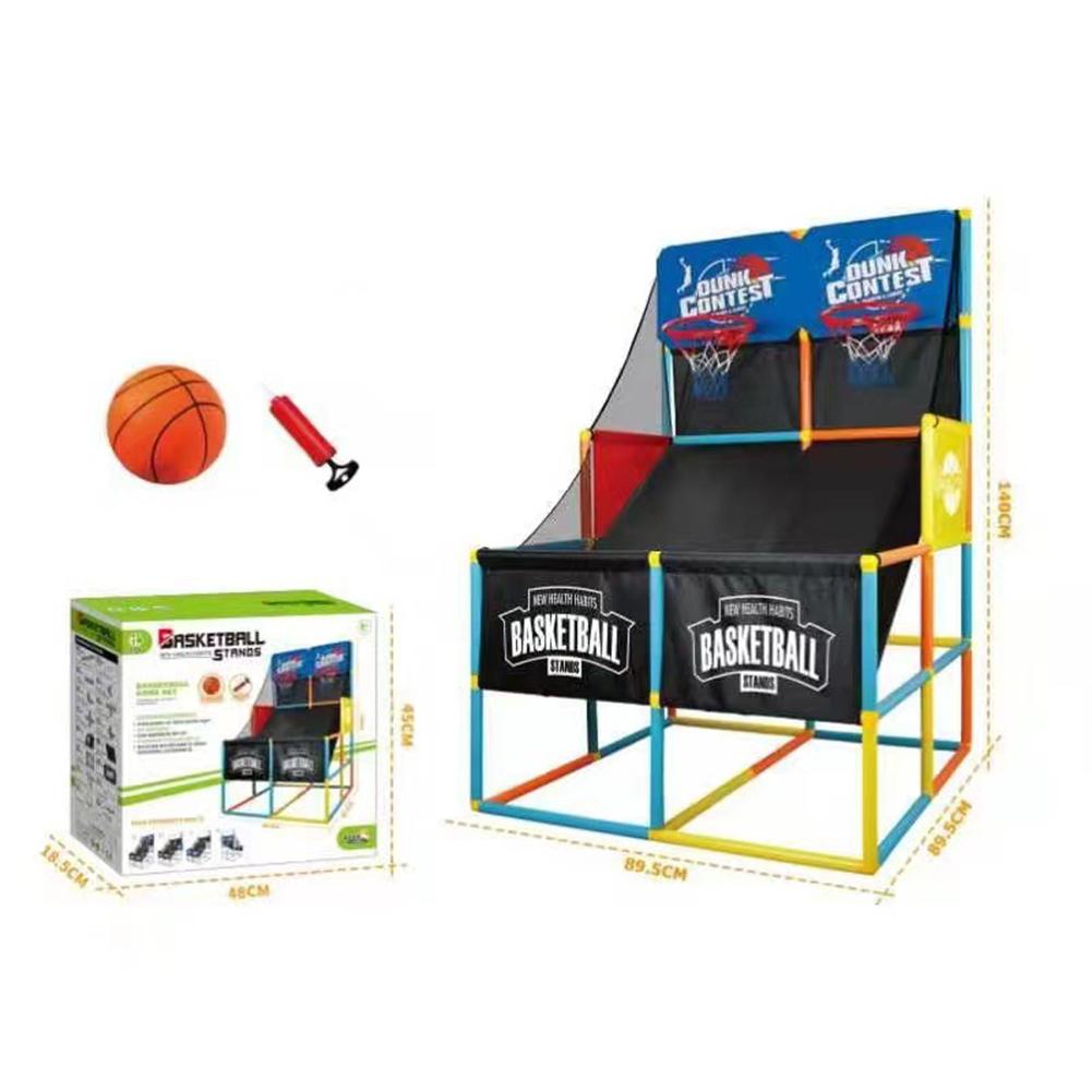 Arcade Basketball Game Set Adjustable Height Indoor Basketball Hoop With Balls Outdoor Sports Toy Gifts For Boys Girls