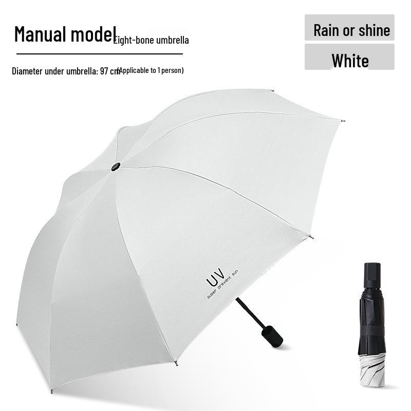 Grand Parapluie à Double Usage: Protection Solaire & Imperméable, Pliage Manuel, pour Femmes - Livraison Gratuite