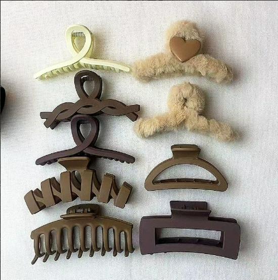 Colorful Claw Clip Set for Women - High-end Back of Head Hair Accessories