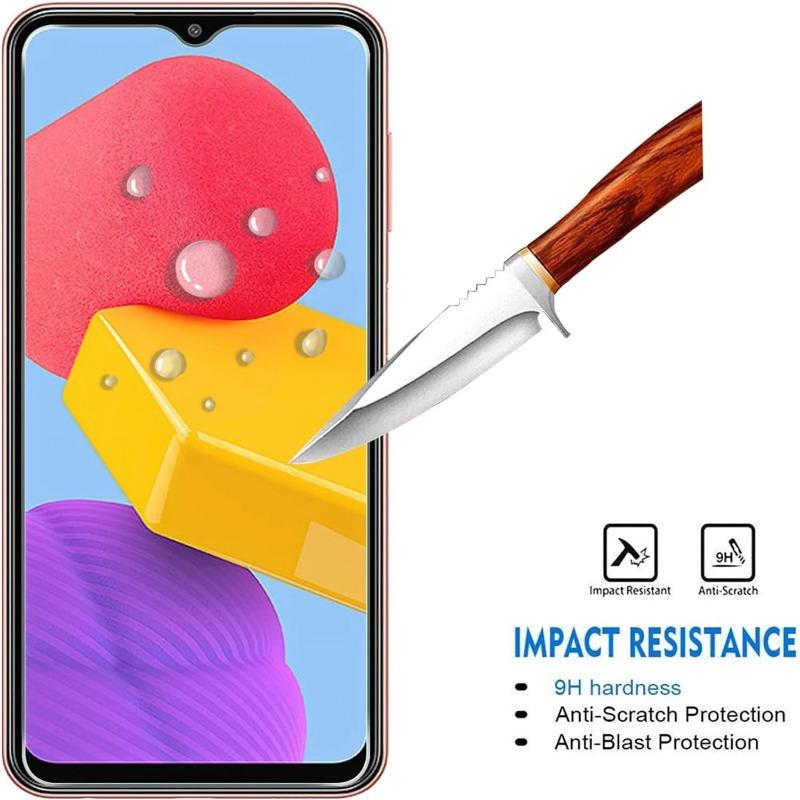 4Pcs For Samsung Galaxy M13 Screen Protector Glass For Samsung Galaxy M13 Tempered Glass Film For Samsung Galaxy M13 9H Temper