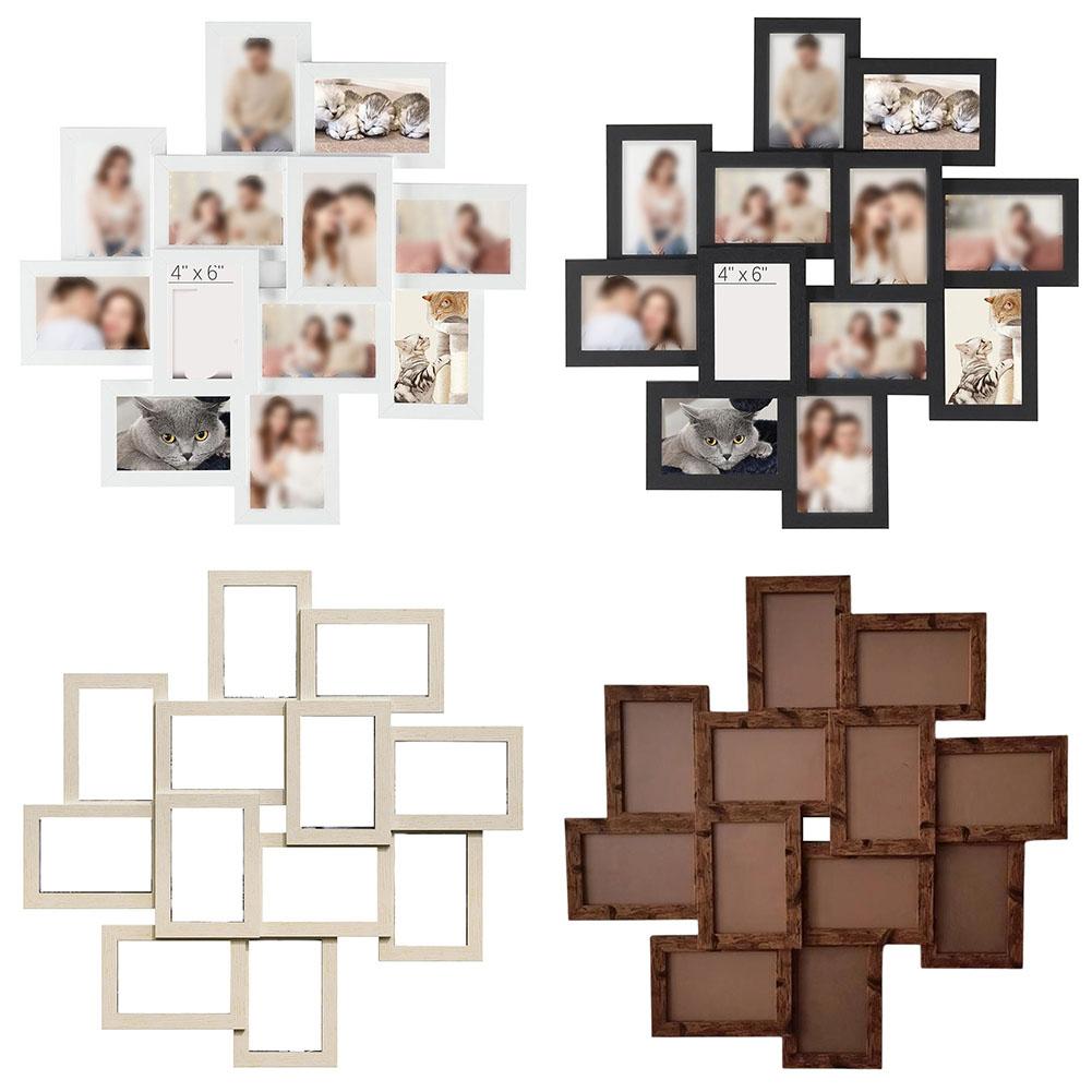 12pcs 4x6inch Collage Picture Frames Multi-layered Collage Photo Frames  For Cherished Memories Capture Home Decoration